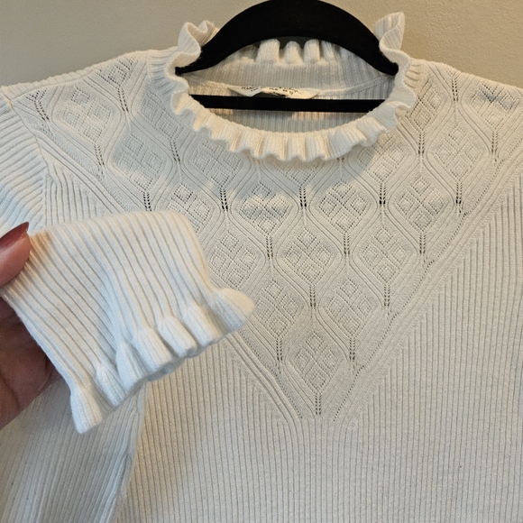 Miss Selfridge Ruffle Trim Sweater - Picture 2 of 4